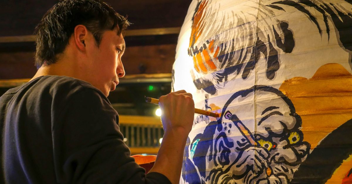 ライブペインティング!巨大京提灯(ちょうちん) byだるま商店 ライブペインティング!巨大京提灯(ちょうちん) byだるま商店